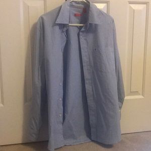 Izod Men’s Blue Stripe Button Down Shirt